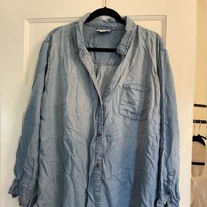 Soft, flowy denim Ava & Viv long sleeved (3x)